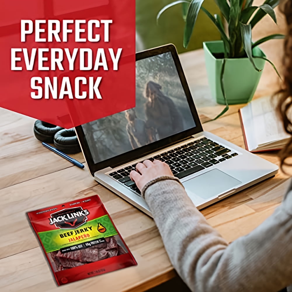 Jack Link's Carne Seca Beef Jerky Jalapeno 2.85 oz (Pack of 5)