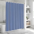 thumbnail image 7 of Dark Blue Striped Waterproof Fabric Shower Curtain,Modern Beige Geometric Country Waterproof Fabric Shower Curtain for Bathroom Curtains Bathtubs Hotel Shower Curtains with 12 Hooks Standard 60x72, 7 of 7