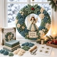 thumbnail image 7 of 3D Fabric Poke Wreath DIY Kit, Christmas Wreath DIY Kit for Adults, Art Craft Kit, Beginner-Friendly Holiday Wreath Making Kit & Door Decor, 7 of 7