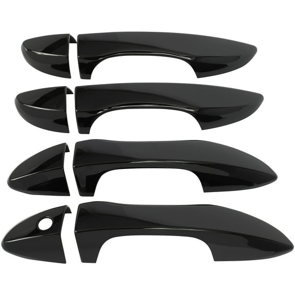 cciyu Black ABS Door Handle Cover Exterior Decoration for 2014-2019 for Toyota Corolla, Door Handle Cover Car Accessories(4PCS)