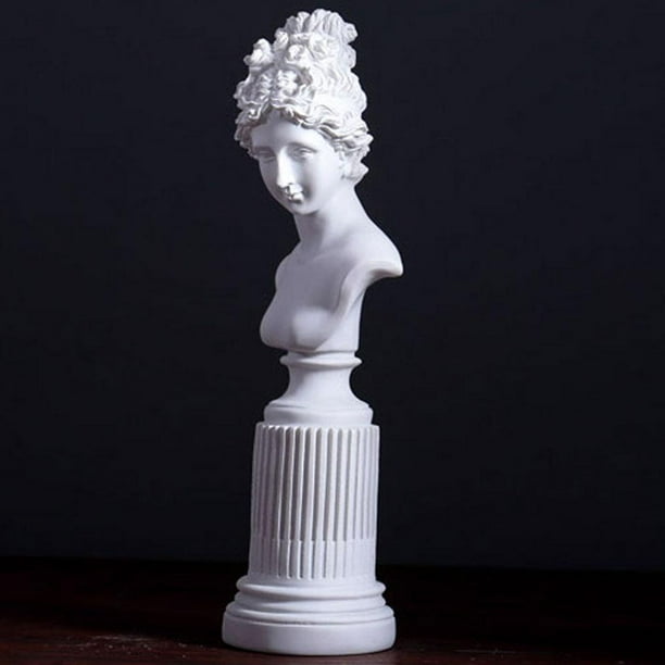 Estatuilla de escultura de mujer de señora coleccionable, decoración de hogar, exhibición de estantería, ornamentos de estatuilla de resina blanco Colco Tablero de la estatuilla de las muchachas