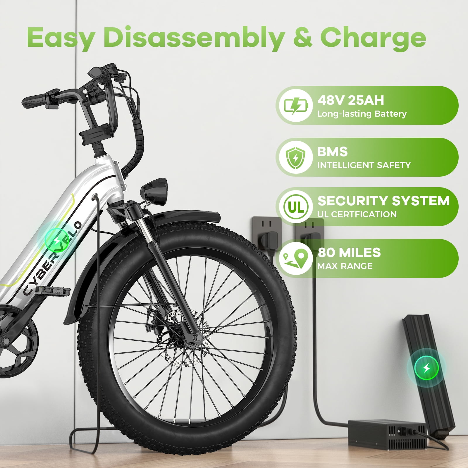 Aoango 1000 Peak Electric Bike for Adults,up 80 Miles Removable Battery Ebike, 26" Electric E Bike with 7-Speed,Adult Electric Bicycles for Commute Beach Snow Womens/Man All Terrain