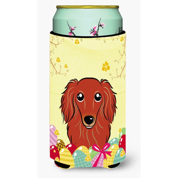 Caroline's Treasures BB1896TBC Longhair Red Dachshund Easter Egg Hunt Tall Boy beverage Insulator Hugger , Tall Boy,
