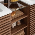thumbnail image 5 of Modway Render Wall-Mount Bathroom Vanity in Walnut/White, 5 of 11