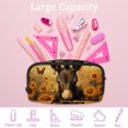 thumbnail image 4 of PhooArto Pencil Case, Retro Sunflower Donkey Large Capacity Pencil Pouch Stationery Pen Bag, 4 of 7
