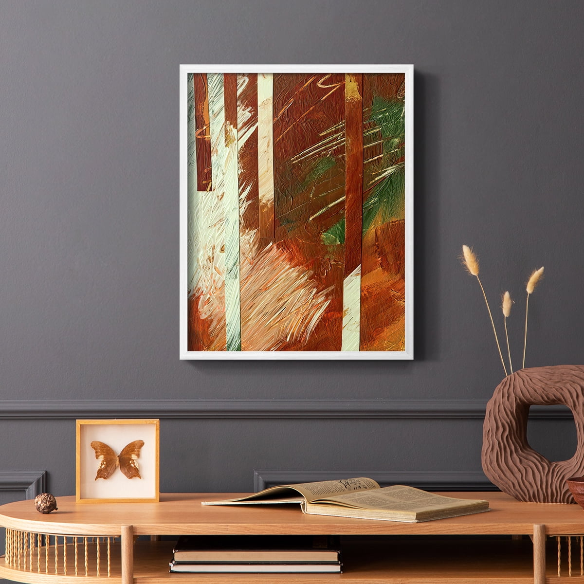 Wheaten II Framed Print in White Solid Wood 11 x 14 Framed Print