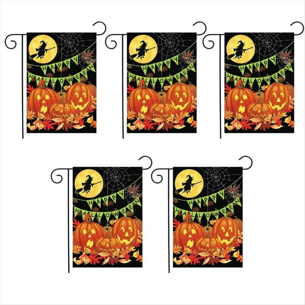 Número 4 Decoración de Halloween Bandera de Jardín Patio Decoración de Jardín Fondo Fondo de Bandera de Vacaciones Al Aire Libre