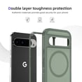 thumbnail image 2 of Dteck Magnetic Case for Google Pixel 9 Pro XL Compatible with Magsafe Dual Layer Military-Grade Protection Heavy Duty Shockproof Rugged Protective Cover for Google Pixel 9 Pro XL,Green, 2 of 7