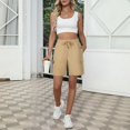 thumbnail image 2 of Women's Hiking Cargo Shorts Lightweight Quick Dry Summer Casual Athletic Shorts Camping Travel Pockets by Yigetop Khaki XL, 2 of 7