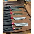 thumbnail image 7 of Leather Knife Roll, Full Grain Leather Chef Knife Storage Bag Portable Case, Kitchen Tool Pouch with Expandable 11 Pockets for Men & Women by Rustic Town, 7 of 7