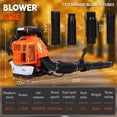 thumbnail image 5 of Floseru Gas Powered Backpack Leaf Blower, Commercial Heavy Duty 80CC 2 Cycle Engine, 206 MPH 900 CFM for Professional Yard Care, Large Properties & Lawn Maintenance, 5 of 9