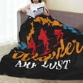 thumbnail image 6 of Pofeuu Not All Who Wander Are Lost Hiking Print Ultra-Soft Micro Fleece Blanket,for Bed Or Sofa,All Season Throw Blankets Flannel Blanket-60"x50", 6 of 7