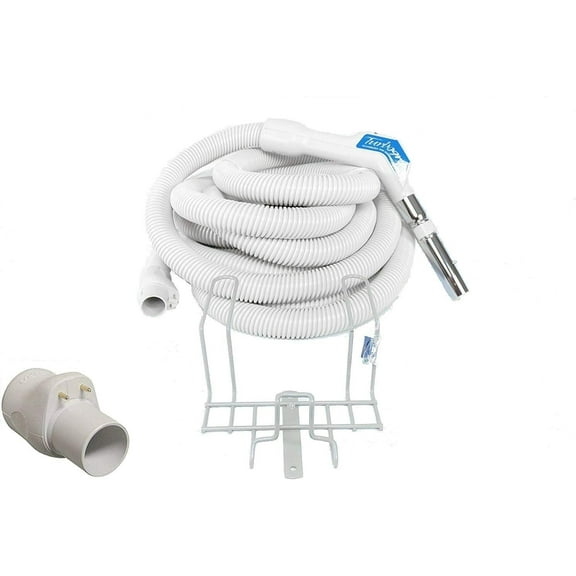 Genuine Vacuflo 30' Turbogrip Low Voltage Central Vacuum Hose w/ Rack 7352-30