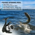 thumbnail image 5 of Uxcell Fishing Reel, Ultra Smooth Powerful Fishing Reels Left/Right Interchangeable Handle, Black, Silver Tone, 5 of 6