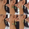 thumbnail image 2 of SPEKSEE Christmas Earrings for Women Christmas Trees Bow Snowflake Bells Elk Candy Drop Dangle Earrings Holiday Stud Earrings with Xmas Party Jewelry, 2 of 10
