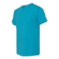 thumbnail image 5 of COUVER Durable High Density Cotton Heavyweight T Shirt Turquoise Heather X-Large (Mens), 5 of 5