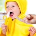 thumbnail image 2 of Baby Toothbrush and Banana Toothbrush,Silicone Infant Training Finger toothbrushes with Storage Case(1 teether and 2 Finger toothbrushes), 2 of 7