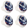 thumbnail image 2 of 4 Pcs Peace Dove Knobs for Kitchen Cabinet Cupboard Dresser Bookcase Drawer Pulls Handles Round Home Decor, 2 of 8
