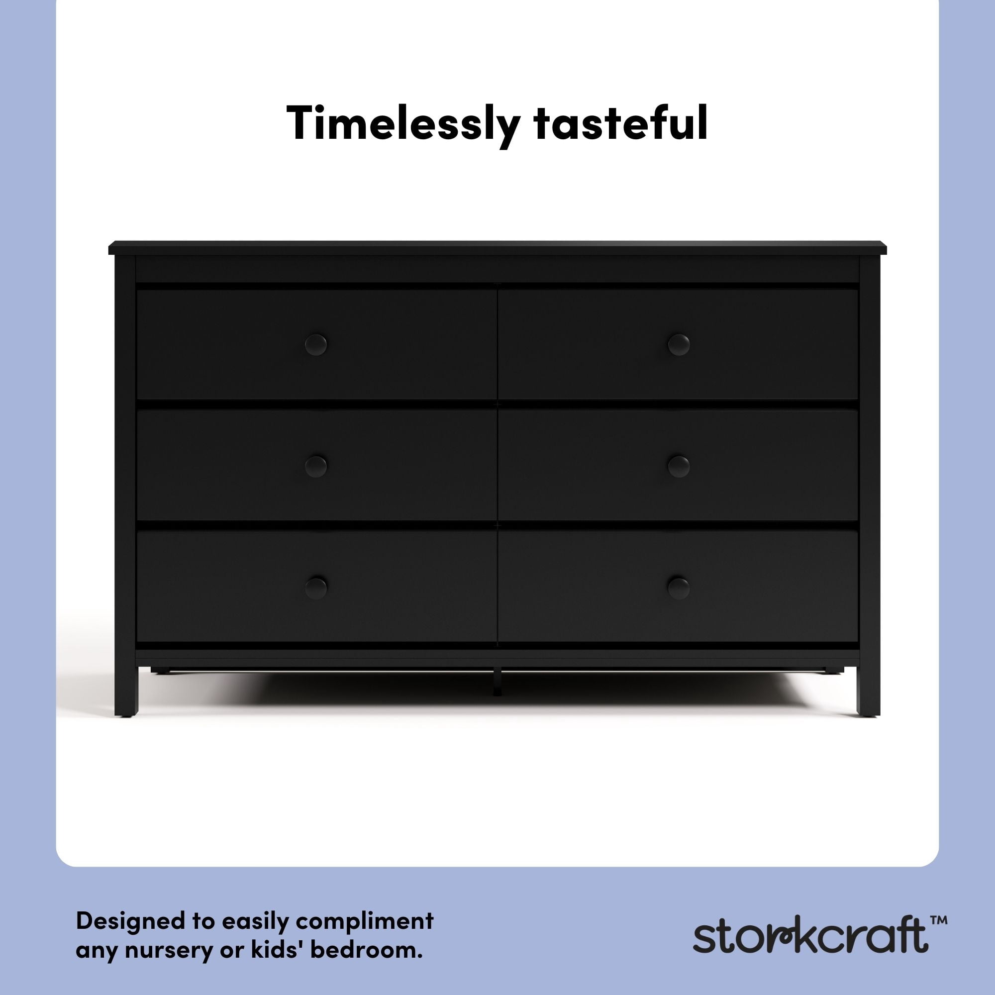 Storkcraft Alpine 6 Drawer Nursery Double Dresser, Hazelnut
