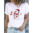 thumbnail image 3 of Camiseta de manga corta con estampado de corazón de amor de vino para mujer, ropa de Navidad, moda de Año Nuevo, Camisetas básicas, camisetas gráficas, 3 of 5