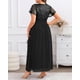 thumbnail image 5 of Vestidos formales de talla grande de Pinup Fashion, vestidos negros para bodas, invitados, noches, lentejuelas, elegante, gala, baile de graduación, vestido largo con mangas para mujer 2025, 5 of 8