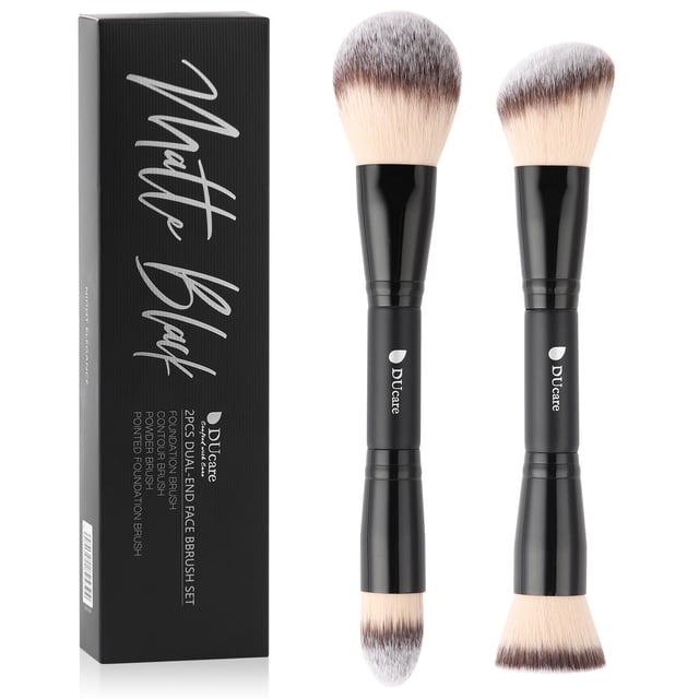 Set de brochas de maquillaje DuCare Duo End Foundation Contour, 2 unidades