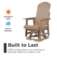 thumbnail image 3 of Innovaze Poly Lumber 360°Swivel Patio Glider Chair, HIPS All-Weather Resistant for Outdoor, Poly Lumber Porch Swivel Chair, Brown, 3 of 10