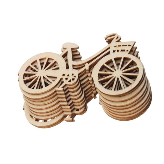 MLINS  20 PCS Wooden Bicycle Chips Festival Party Decoration