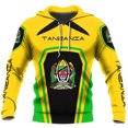 thumbnail image 3 of Sudadera con capucha con estampado de mapa de la bandera de Tanzania, sudaderas con capucha de países de África para hombres, ropa informal para niños, sudadera con capucha con emblema nacional, camis, 3 of 5