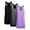 3pcs- Black + Dark Grey + Light Purple, variant on Women's 3 Pack Banded Bottom Workout Tank Tops Tummy Flattering Yoga Shirts Racerback Gym Clothes