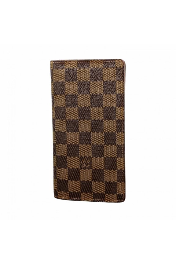 Pre-Owned Louis Vuitton Damier Portefeuille Brazza Long Wallet N60017 Ebene Men's
