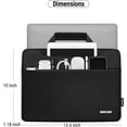thumbnail image 7 of iBenzer Laptop Sleeve Bag for 13 13.3 14 inch MacBook Air/MacBook Pro/HP/Asus/Acer/Samsung/Dell Notebook, Carrying Case with Pockets, Trolley Belt & Carrying Handle, Black, W-SLD13-BK, 7 of 7