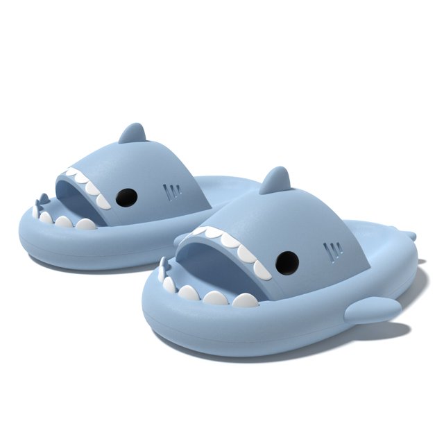 Zapatillas de verano de tiburón para mujer, zapatos antideslizantes de EVA, de Color sólido, para parejas de padres, para interior y exterior, divertidos