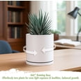 thumbnail image 6 of Double-Layer Planter Set - Rotating  Cachepot with Clear Inner Liner for Root ,  for Indoor , 4.5", White, 73-U-A-1, 6 of 7