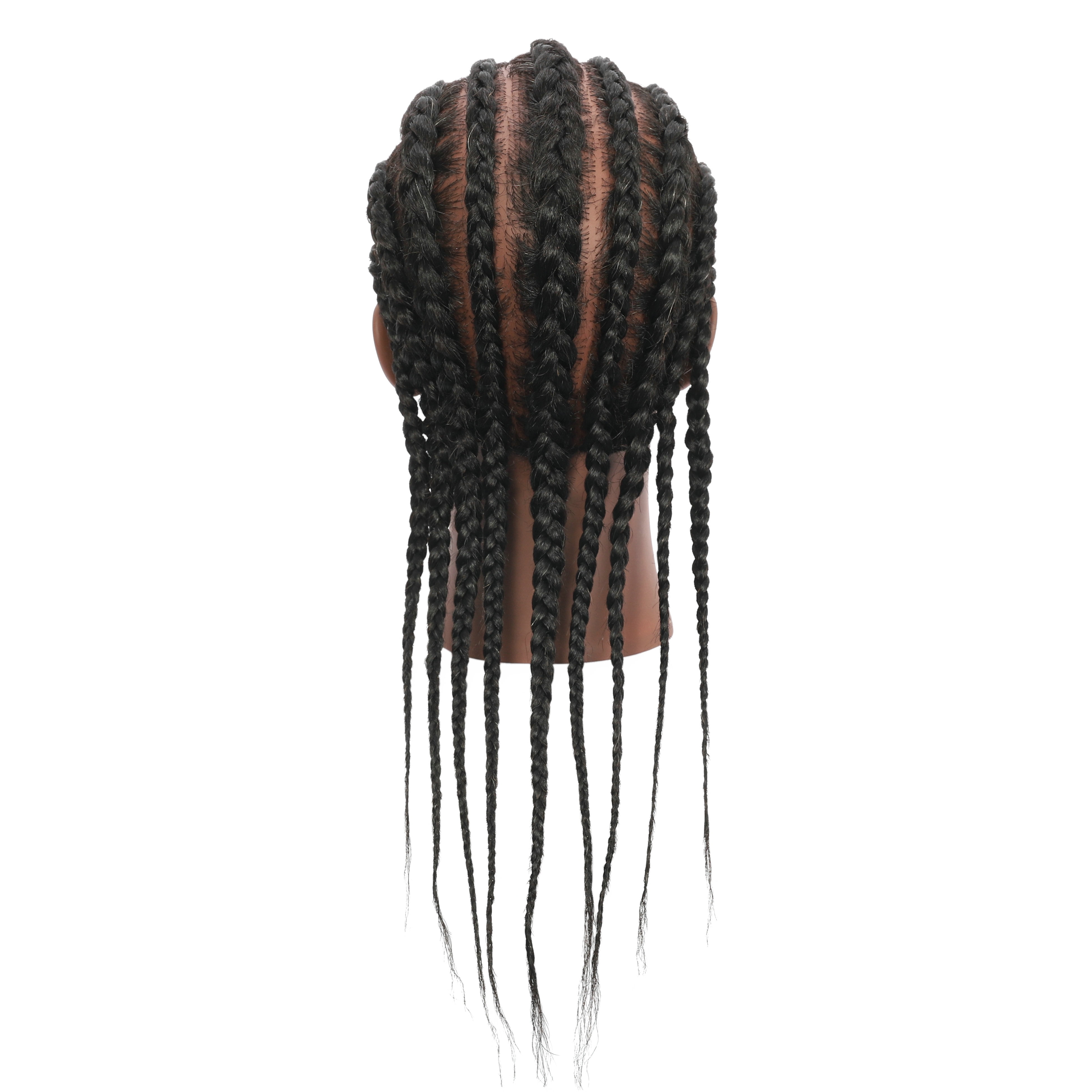 RYHAIR African American Mannequin Head 100% Human Hair for Practice Braiding Styling Cosmetology Barber Training with Stand