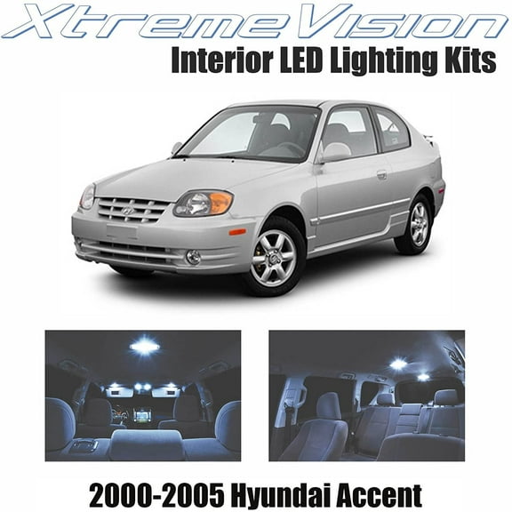 XtremeVision Interior LED for Hyundai Accent 2000-2005 3 Pieces Cool White Interior LED Kit   Installation Tool