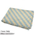 thumbnail image 5 of Shabby Flora Floor Pillow Lounger Cover, Nostalgic Diagonal Bold and Thin Stripes Geometric Simplistic, Nap Mat Printed Fabric Case for 5 Pillows, 88" x 36", Almond Green Apricot, by Ambesonne, 5 of 5