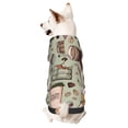 thumbnail image 1 of Fotbe Coffee Makers Macaroons Chocolate Sudadera con Estampado para Perros Pequeños – Suéter con Capucha para Mascotas, Tela Suave de Forro Polar con Bolsillo-Large, 1 of 7
