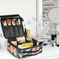 thumbnail image 5 of FORMRS Travel Makeup Bag Large Capacity Train Case Cosmetic Organizer with Adjustable Dividers, Cats and Hearts, 5 of 8