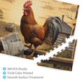 thumbnail image 3 of 500 PCS Morning News And Roosters 500 Piece Vintage Jigsaw Puzzles,Enjoy The Puzzle Solving Process,Rustic Farmhouse Vintage Style Animal Wooden Puzzle As Home Decor,Every Piece Is Unique, 3 of 6