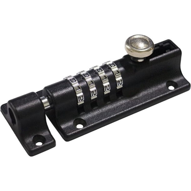 Perno de combinación deslizante Pestillo de perno combinado Perno de combinación sin llave Perno deslizante de dial de 4 dígitos para cobertizos, puertas, armarios, vallas