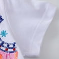 thumbnail image 3 of Glisme Girls Dresses Toddler Cotton Summer Embroidery Applique Short Sleeve Dresses White Sundress Size 1-2 Years, 3 of 6