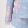 thumbnail image 5 of Gibobby camisón de seda para mujer Conjunto de pijama para mujer Top de manga larga y pantalones cortos Conjunto informal Conjunto de muebles para el (Blue, XL), 5 of 5