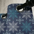 thumbnail image 2 of Ambesonne Snowflake Grommet Curtain Single Panel, Winter Holiday Theme, 50"x60", Sea Green Pale Blue, 2 of 5
