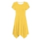 thumbnail image 4 of Mujeres Manga Corta Tops Casual Cuello Redondo Vestido de Impresión Irregularmente Falda Vestido de Manga Corta para Mujeres, 4 of 6