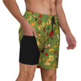 thumbnail image 3 of Balery Squirrel And Fox In The Forest Mens Swim Trunks Swim Shorts for Men Quick Dry Inseam Beach Shorts with Compression Liner Pocket-Medium, 3 of 9