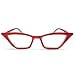 thumbnail image 3 of Lunettes de Lecture Œil de Chat Funky Rouges pour Femmes avec Design Robuste - Charnières à Ressort Demi-Monture Lecteurs Cat Eye pour Femmes - Tendance pour Toutes les Formes de Visage Lecteurs à la Mode pour Femmes - Lunettes de Lecture Tricheuses 2.25, 3 of 4