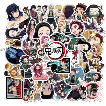 taicanon anime demon slayer card stickers cartoon tanjirou nezuko inosuke collection card mini photo lomo cards stickers for kids anime fans 6 32pcs walmart com