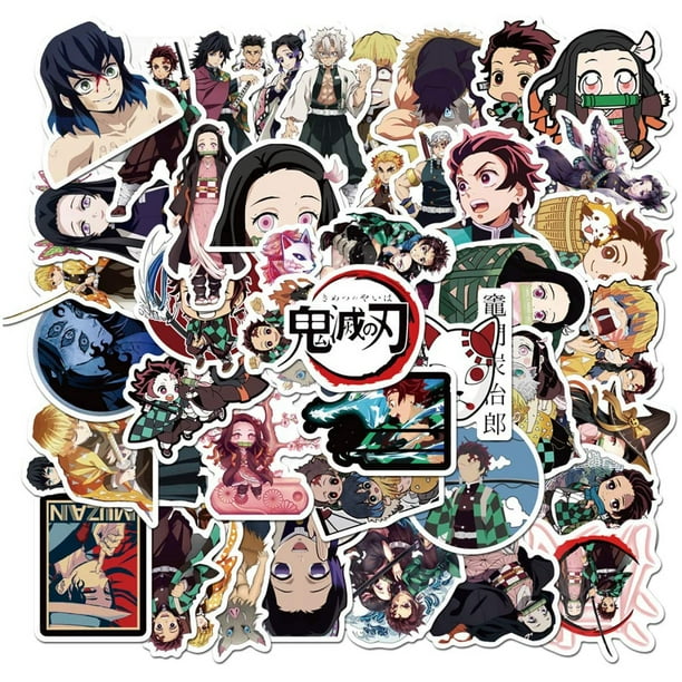 Demon Slayer Kimetsu No Yaiba Sticker Pack Of 50 Stickers Waterproof Durable Stickers Classic Japanese Anime Stickers For Water Bottles Computers Laptops Walmart Com Walmart Com