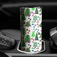 thumbnail image 3 of 20oz Multicolor Christmas Tree Pattern Skinny Tumblers Stainless Steel Tumbler with Lid and Straw,Vacuum Insulated Double Wall Travel Tumbler Cups with Cleaning Brush for Coffee,Tea, 3 of 6